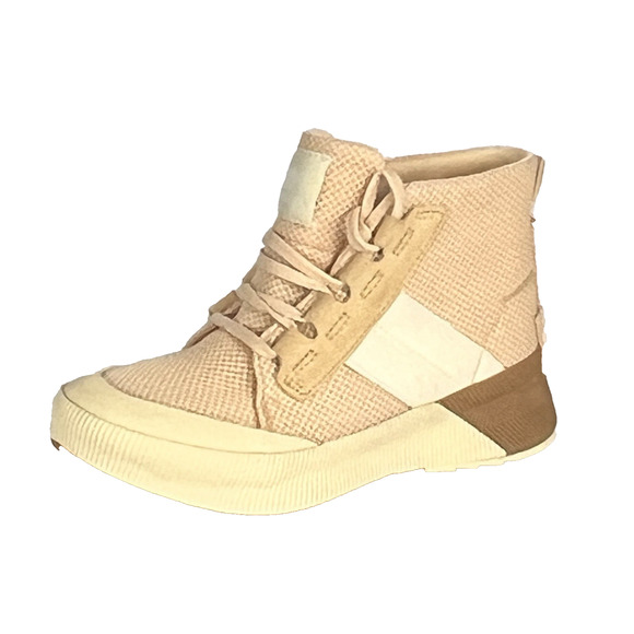 Sorel Out N About III Waterproof Mid Sneaker Womens 6 Nova Sand Chalk Lace Up - Picture 1 of 7